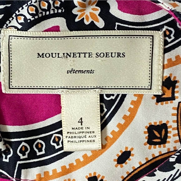 Anthropologie Moulinette Soeurs Geidi Pink Print Sheath Dress Sz 4 - Picture 13 of 16